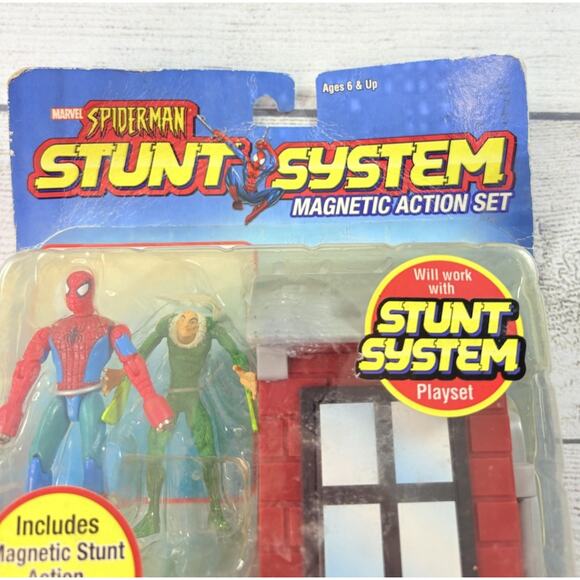 Spider-Man Stunt System Web Sling Bank Playset Vulture Rooftop Web Trap Toybiz - Picture 4 of 6